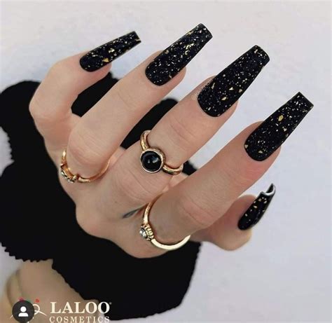 uñas negras y nude|50 mejores ideas de diseño de uñas negras para ...